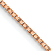 14K Rose Gold 1mm Sparkle Octagonal Box Chain